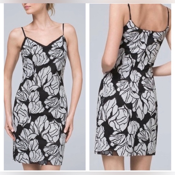 White House Black Market Dresses & Skirts - White House Black Market Black and White Floral Mini Dress